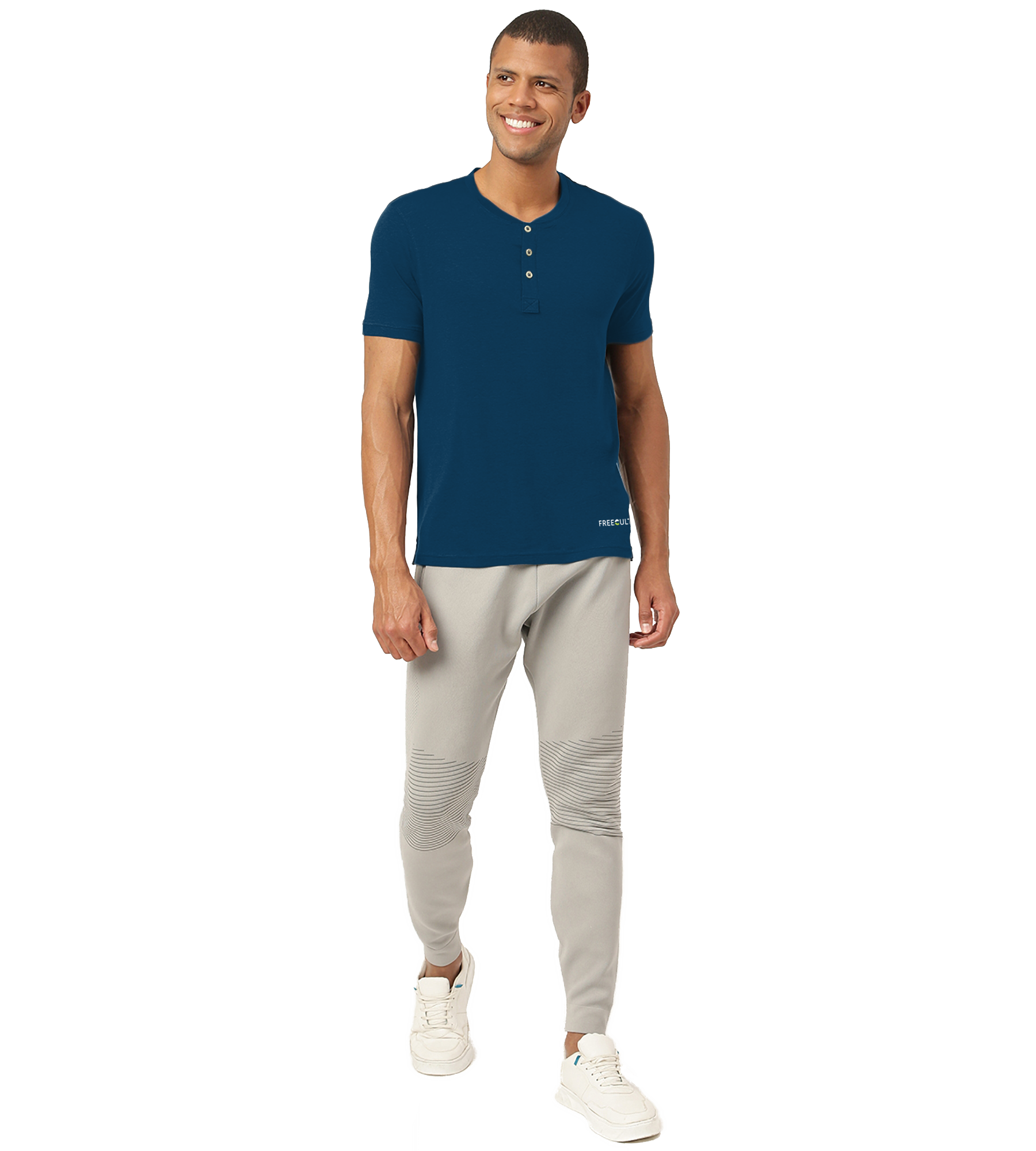 Sapphire Blue Henley 2.0 - Half Sleeves (Pack Of 1)