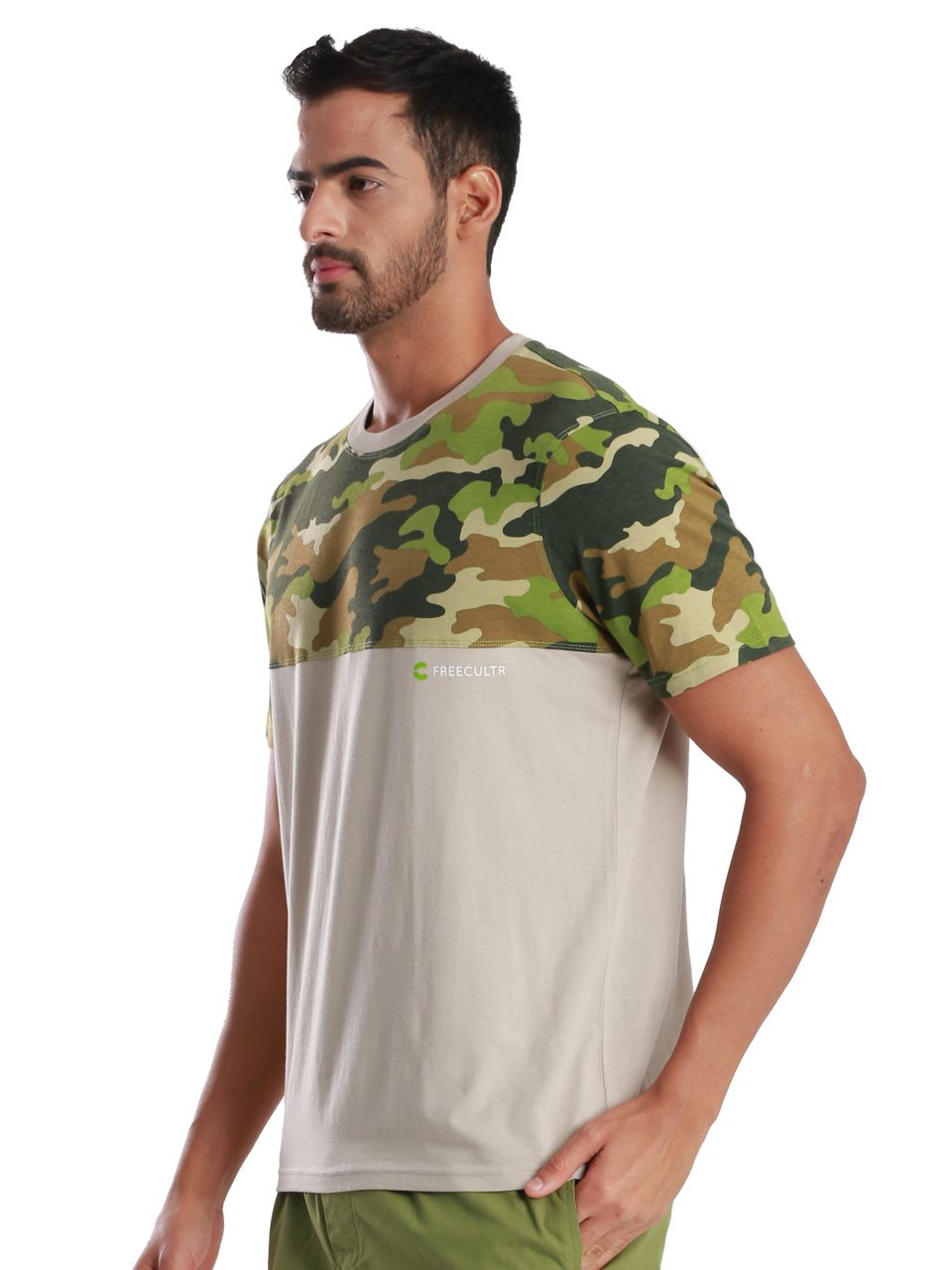 Camo Printed Organic Bamboo T-Shirt (Pack Of 1)
