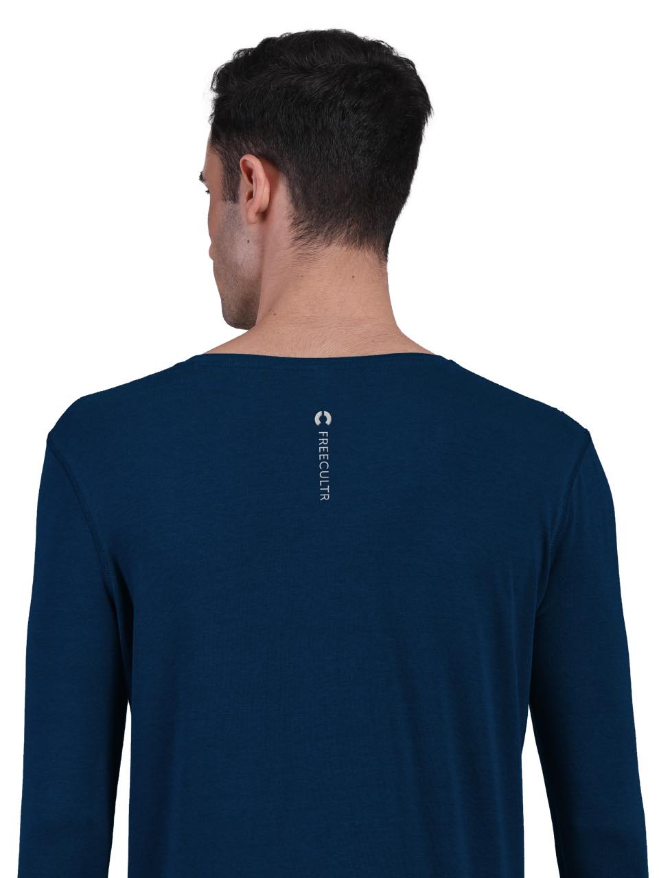Sapphire Blue Men's Organic Bamboo Skins (Full Sleeves-Undershirt, Loungewear, Sleepwear) - Pack Of 1