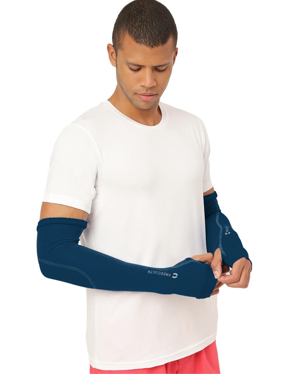 Unisex Sapphire Blue Arm Sleeves (Pack of 1)