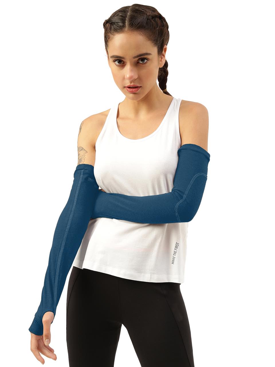 Unisex Sapphire Blue Arm Sleeves (Pack of 1)