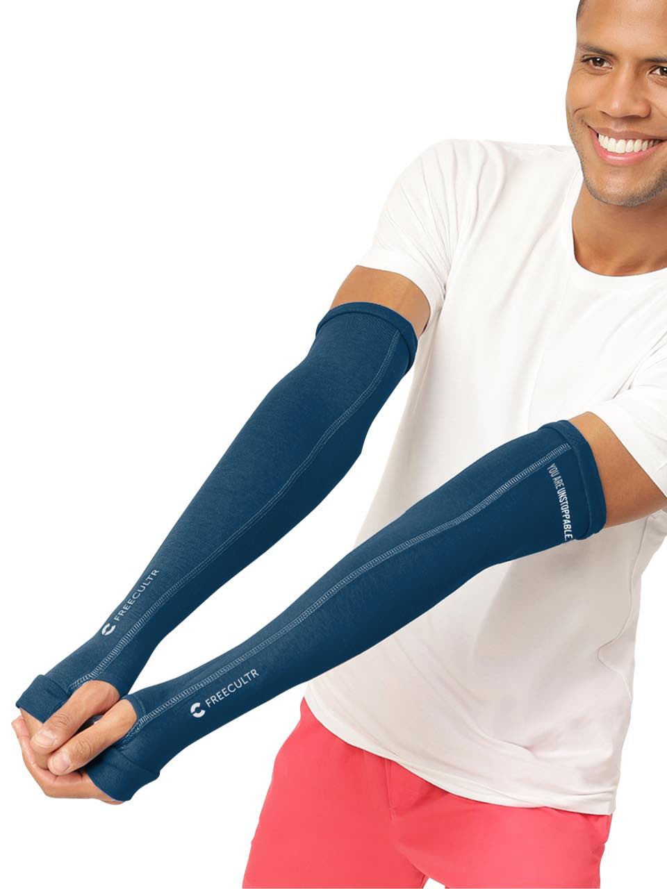 Unisex Sapphire Blue Arm Sleeves (Pack of 1)