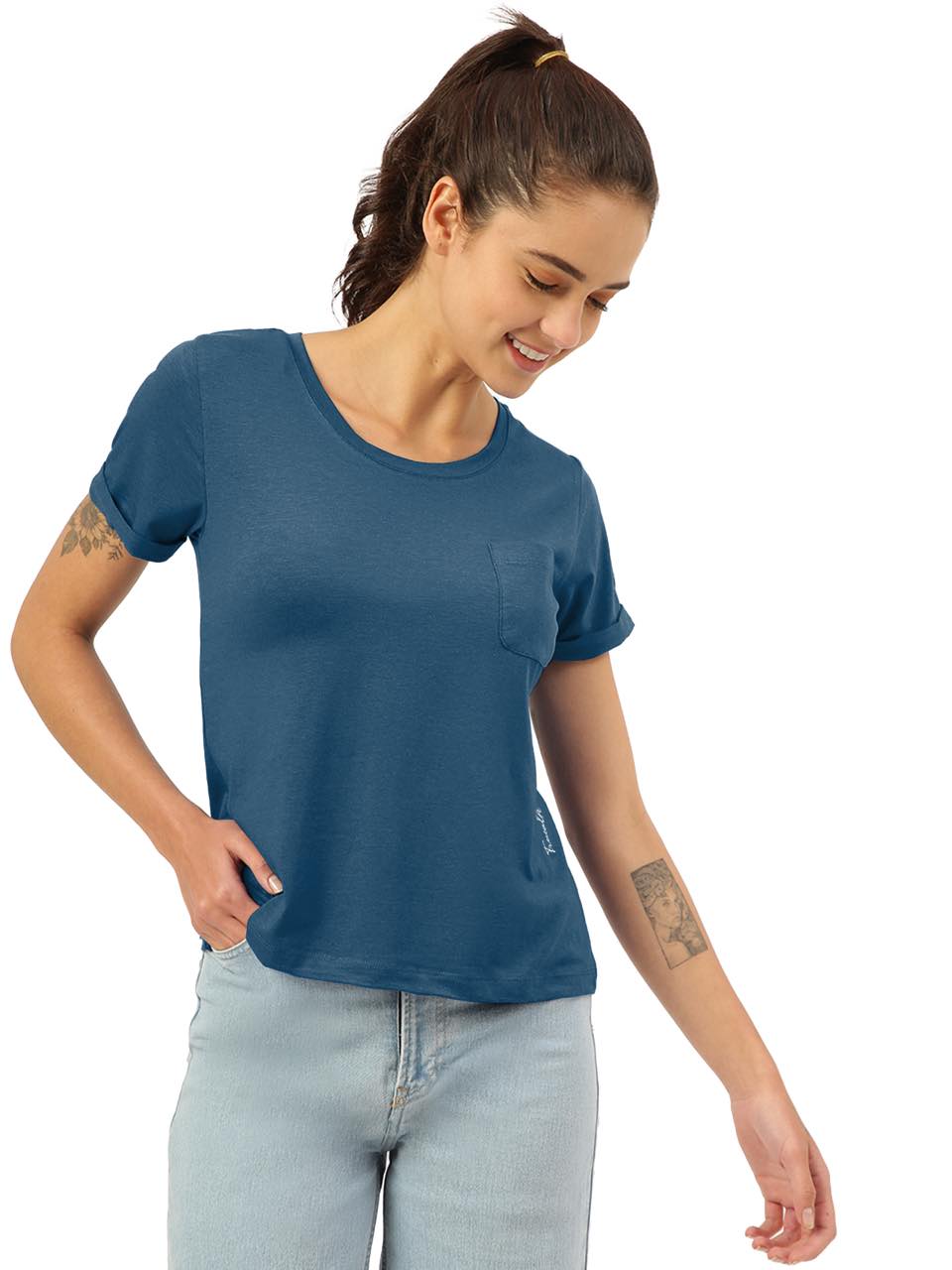 Sapphire Blue Twin Skin Women's Lounge Tees (Pack of 1)