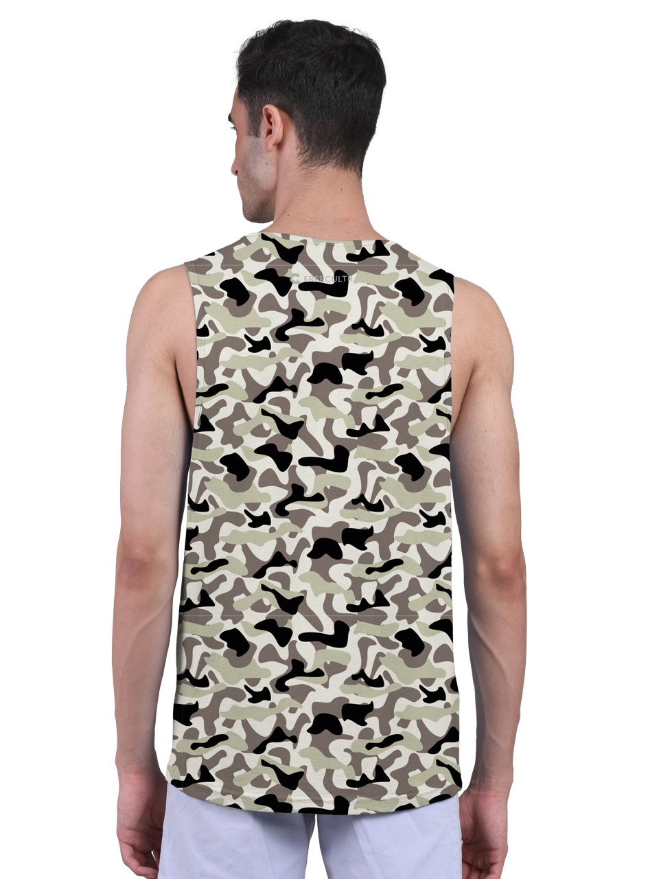 Active Fit For Men's Front Yoke Camouflage Regular Organic Bamboo Vest - Active Fit (Pack of 3)