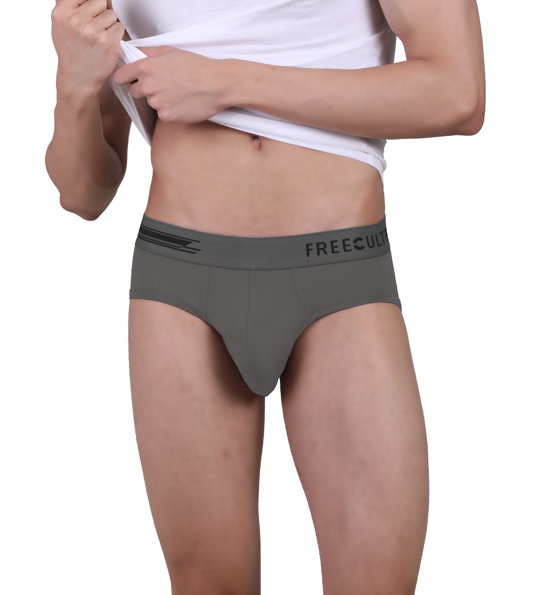 Smoke Grey Men's Anti-Bacterial Micro Modal Brief (Pack of 1)
