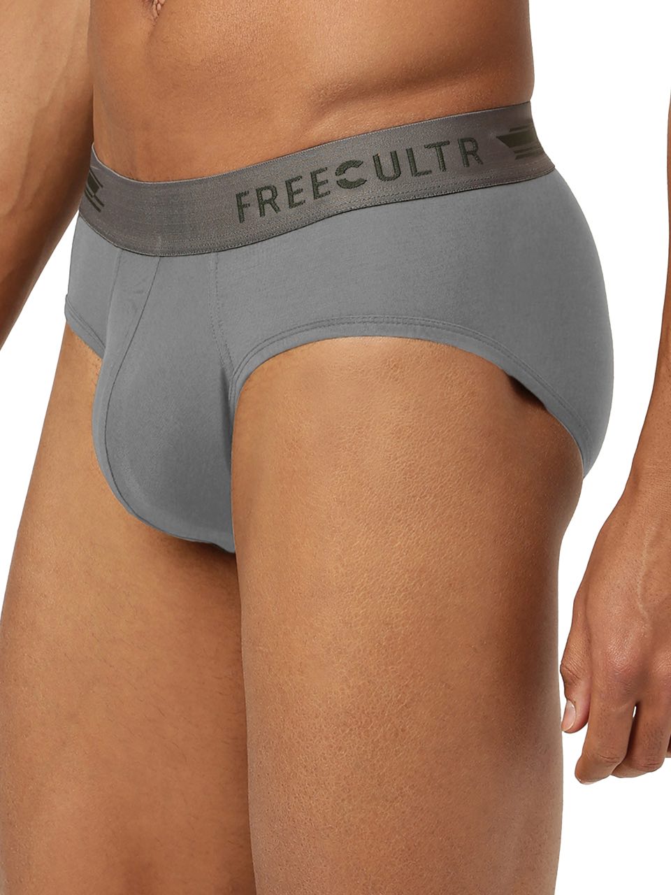 Smoke Grey Men's Anti-Bacterial Micro Modal Brief (Pack of 1)
