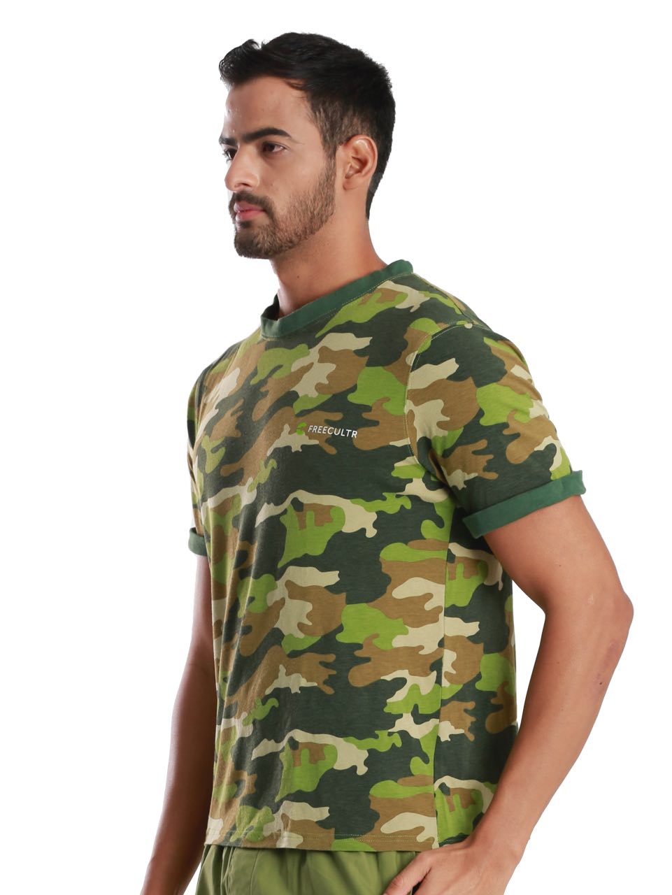 Camo Printed Organic Bamboo T-Shirt (Pack Of 1)