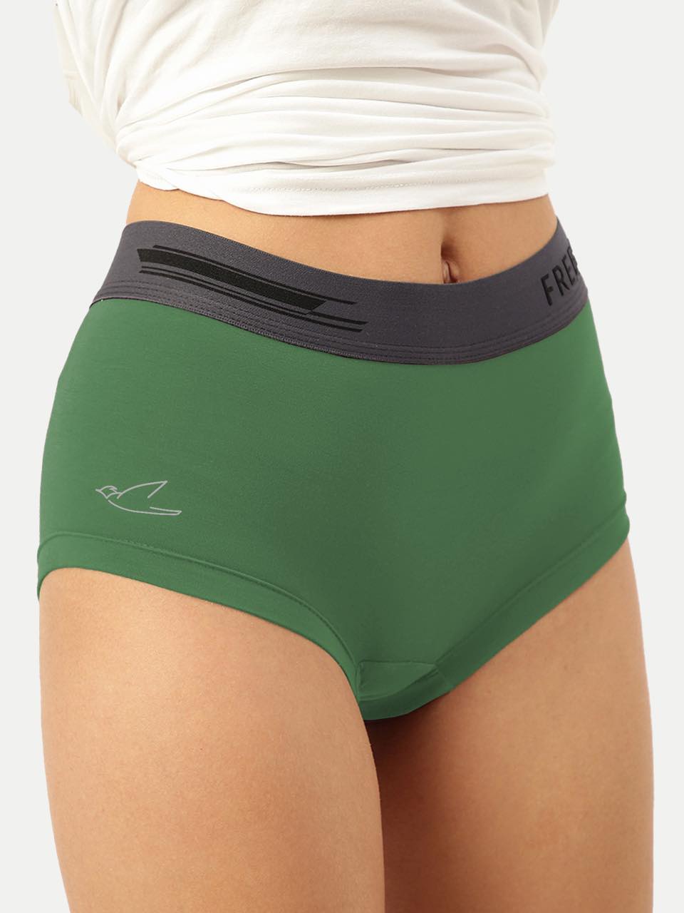 Women's Micro Modal Solid Waistband Boxer Brief With Cult Waistband (Pack of 5)