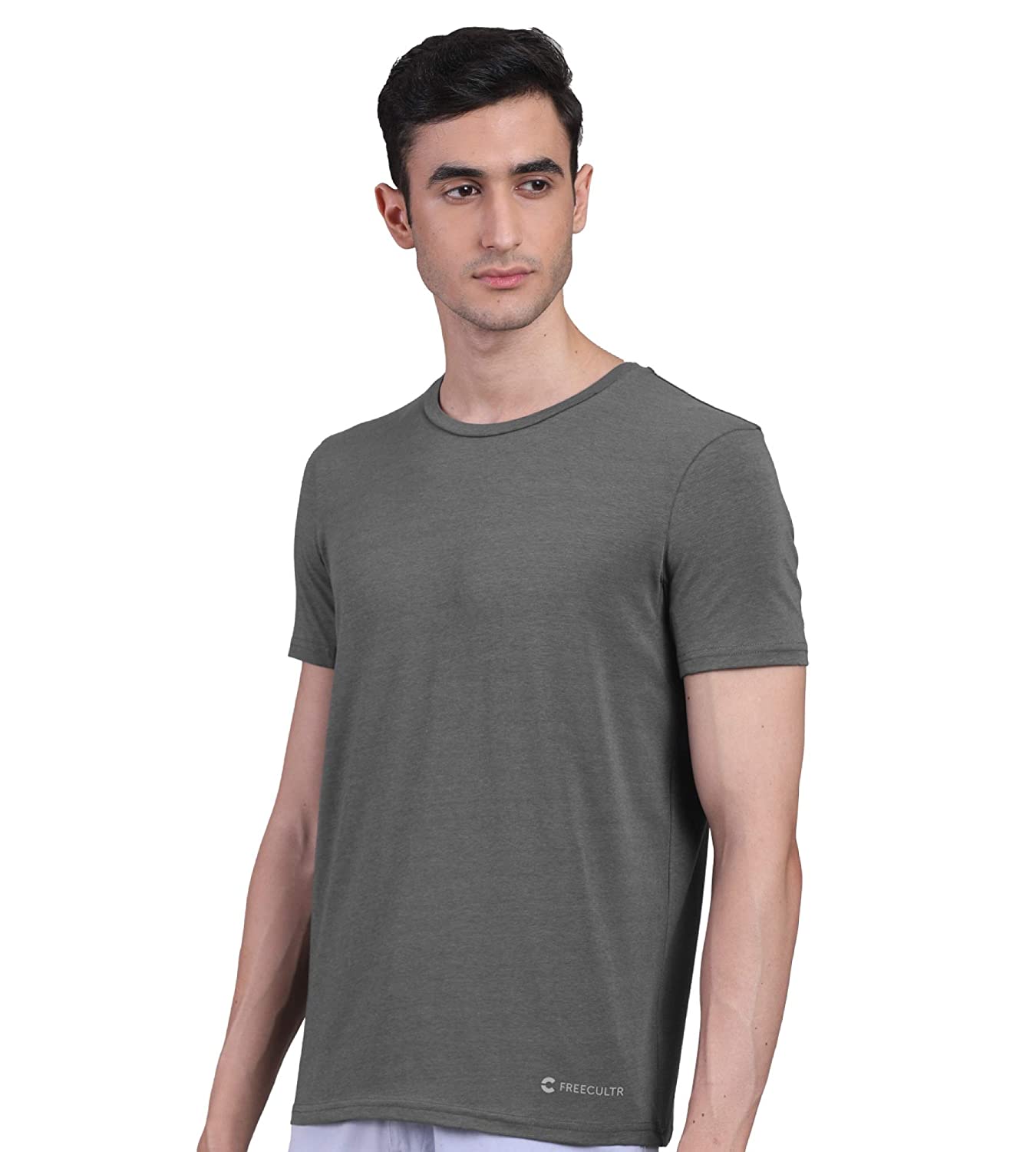 Iron Charcoal Men's Half Sleeves Bamboo Undershirts (Loungewear & Sleepwear) - Pack Of 1