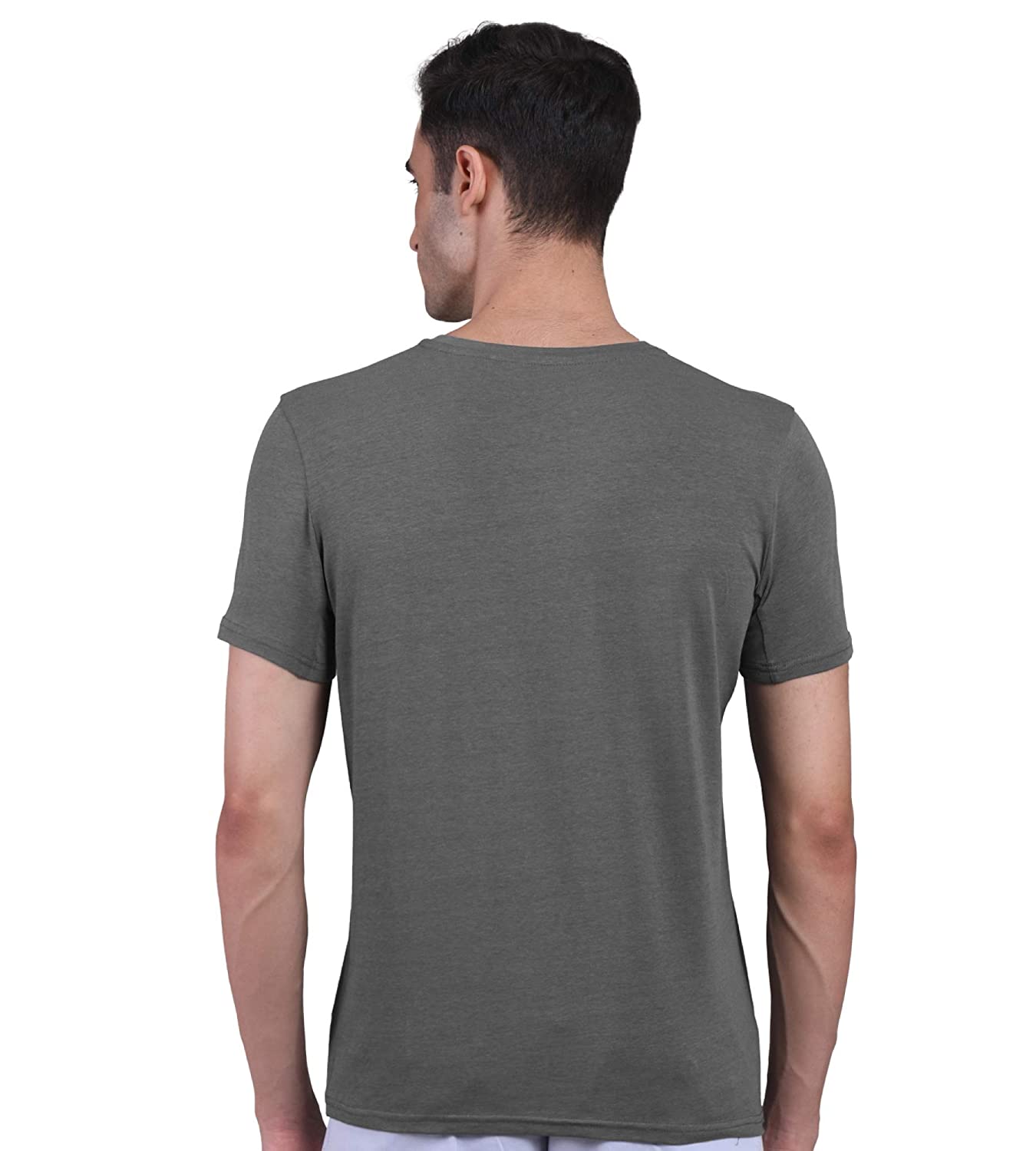 Iron Charcoal Men's Half Sleeves Bamboo Undershirts (Loungewear & Sleepwear) - Pack Of 1