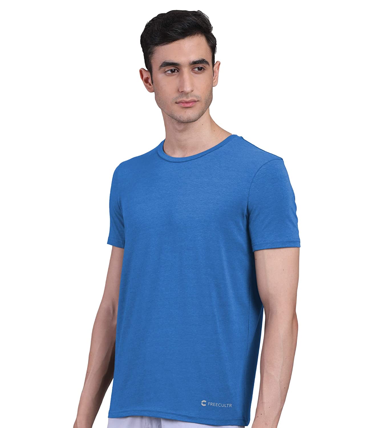 Pilot Blue Men's Half Sleeves Bamboo Undershirts (Loungewear & Sleepwear) - Pack Of 1