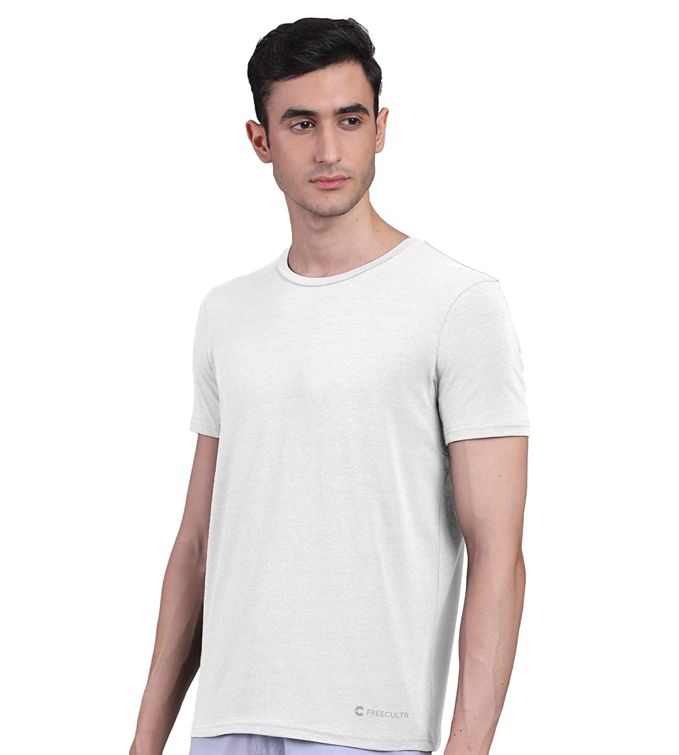 White Men's Half Sleeves Bamboo Undershirts (Loungewear & Sleepwear) - Pack Of 1