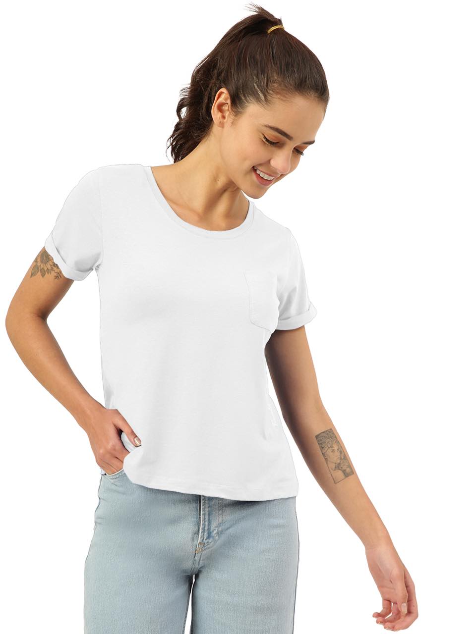 White Twin Skin Women's Lounge Tees (Pack of 1)