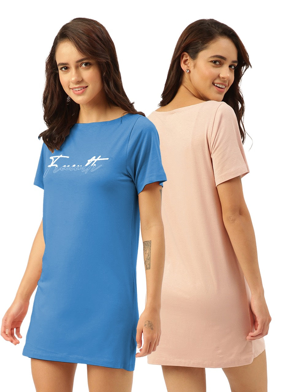Twin Skin Women's T-shirt Dress (Pack of 2)