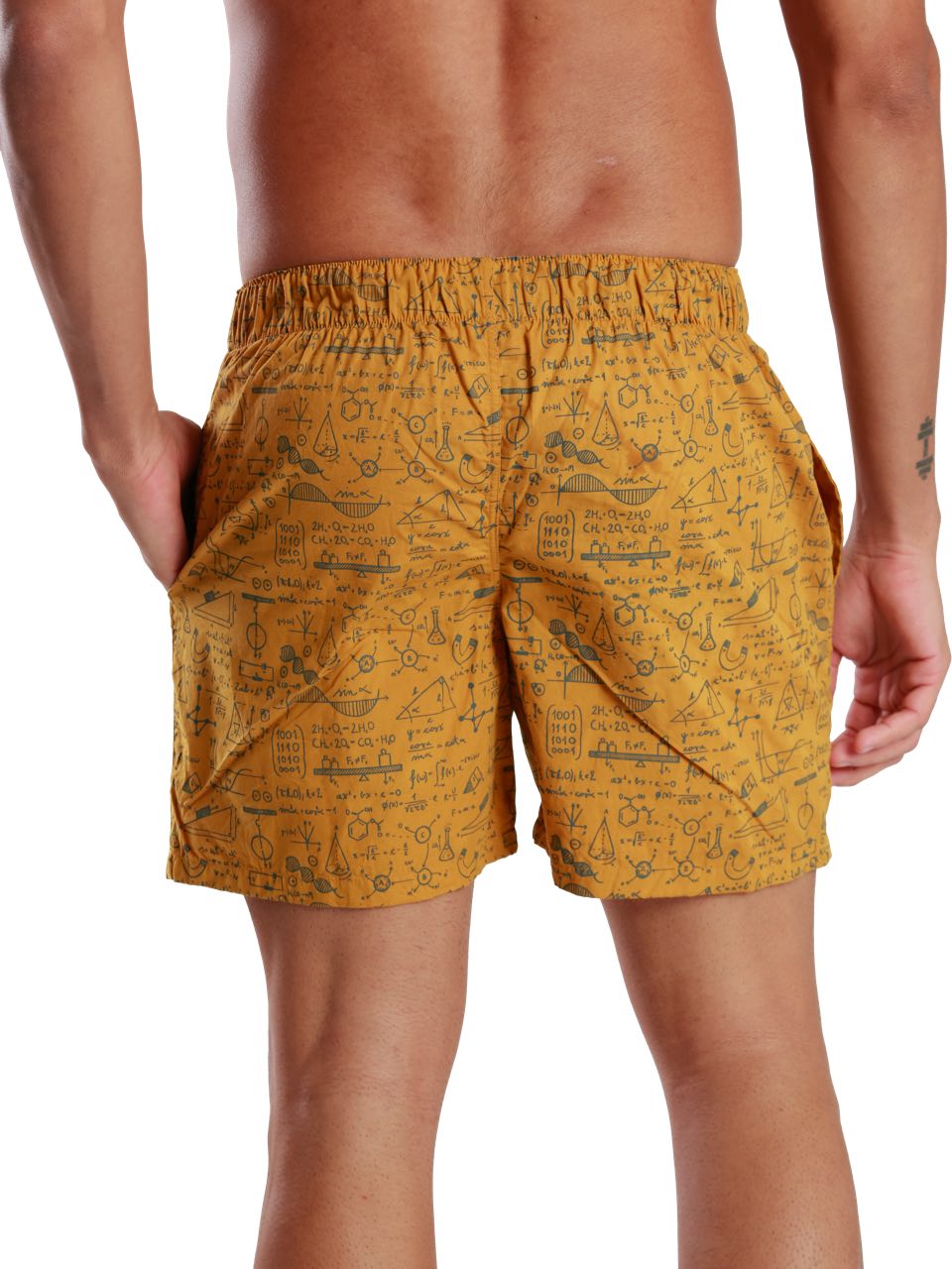 Yellow All-Day Printed Boxer Shorts (Pack Of 1)