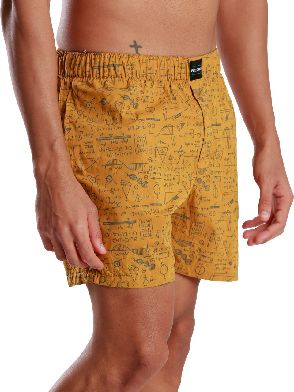 Yellow All-Day Printed Boxer Shorts (Pack Of 1)