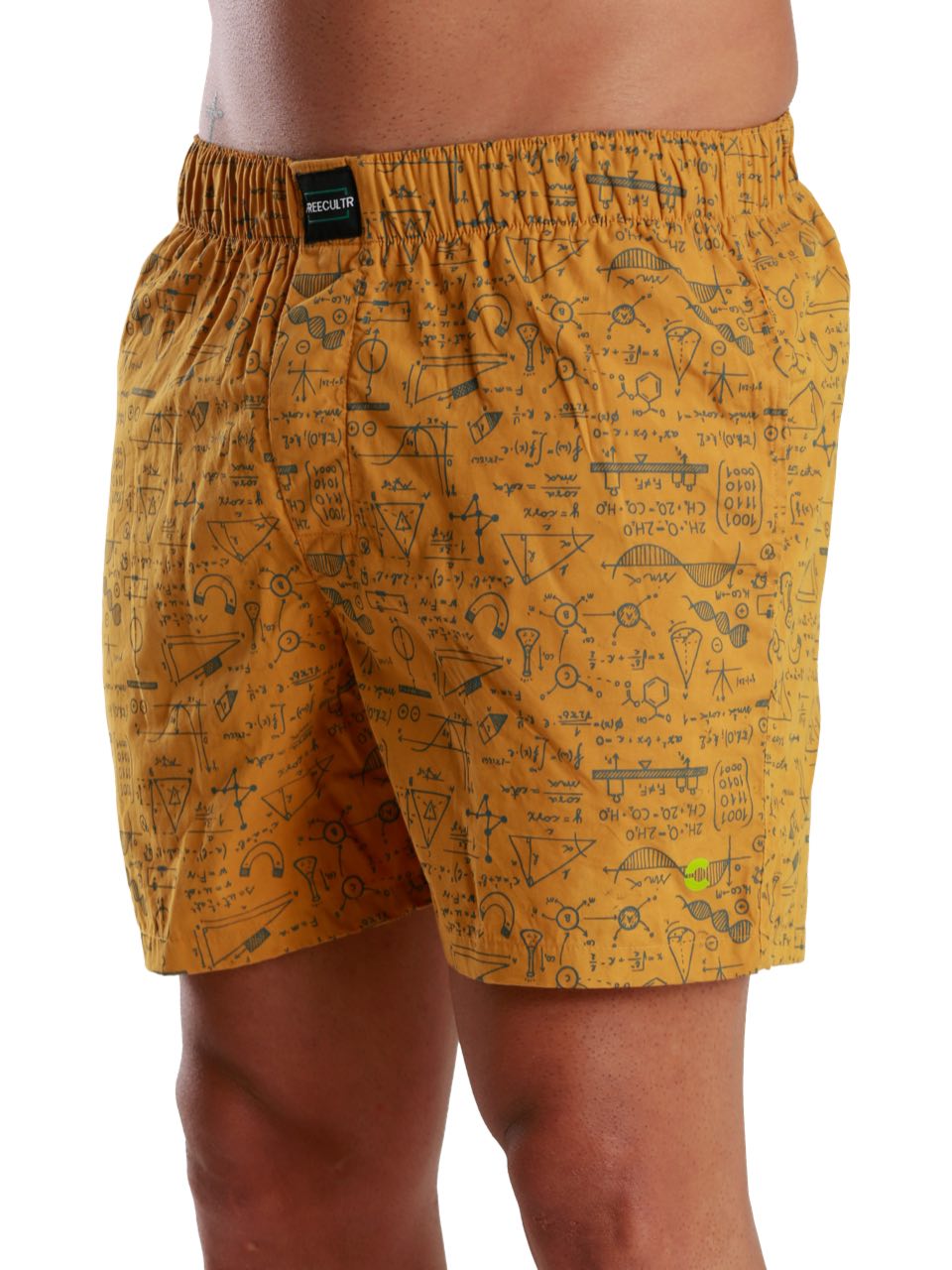Yellow All-Day Printed Boxer Shorts (Pack Of 1)