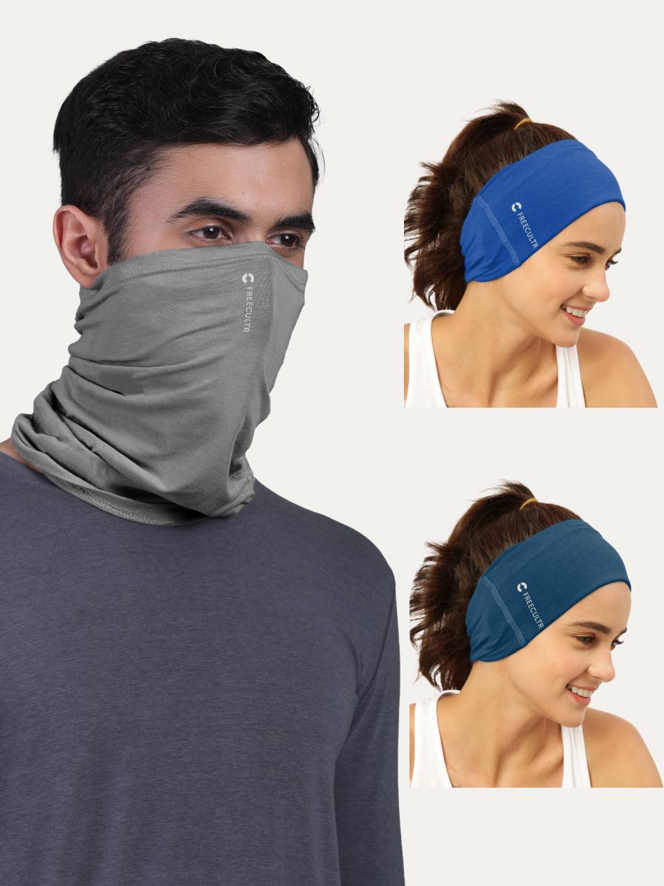 Unisex Organic Bandana Masks - Plain (Pack of 3)
